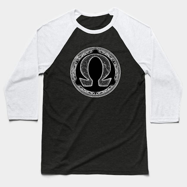 Omega Symbol Baseball T-Shirt by NicGrayTees